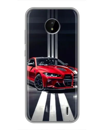 Чохол для Nokia C20 з картинкою «Червона BMW на дорозі»