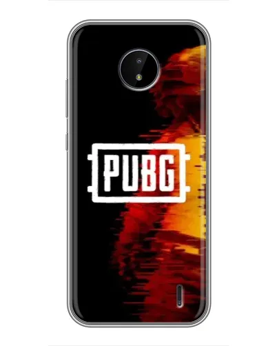 Чехол для Nokia C20 с картинкой «Яркий логотип PUBG»