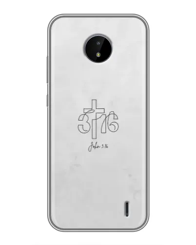 Чехол для Nokia C20 с картинкой «Иоанна 3:16 Крест»