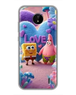 Чохол для Nokia C20 з картинкою «Губка Боб Патрік»