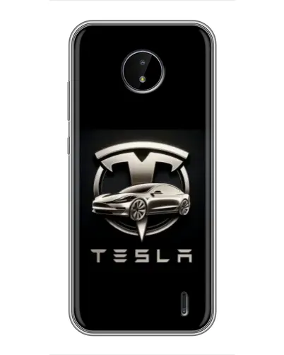 Чехол для Nokia C20 с картинкой «Tesla — серебристое авто» Чехол для Nokia C20 с картинкой «Tesla — серебристое авто»