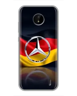 Чохол для Nokia C20 з картинкою «Mercedes — прапор Німеччини»