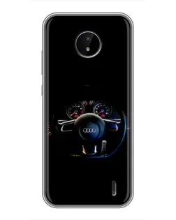 Чохол для Nokia C20 з картинкою «Салон Audi — кермо» Чохол для Nokia C20 з картинкою «Салон Audi — кермо»