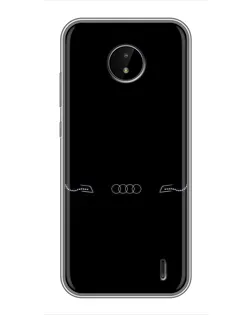 Чехол для Nokia C20 с картинкой «Audi — световой подпись»