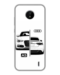 Чехол для Nokia C20 с картинкой «Audi — контрастный дизайн»