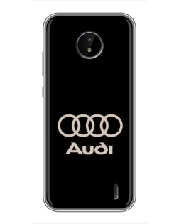 Чехол для Nokia C20 с картинкой «Audi — золотой логотип»