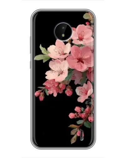 Чохол для Nokia C20 з картинкою «Рожева гілка сакури»