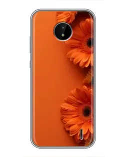 Чохол для Nokia C20 з картинкою «Помаранчеві гербери»