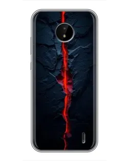 Чохол для Nokia C20 з картинкою «Червона лавова тріщина»