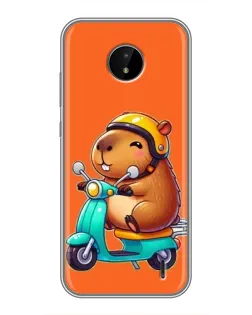 Чохол для Nokia C20 з картинкою «Капібара на скутері»