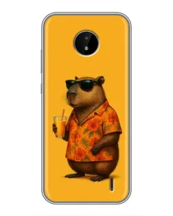 Чохол для Nokia C20 з картинкою «Капібара на відпочинку»