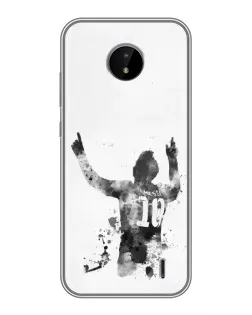 Чохол для Nokia C20 з картинкою «Чорно-білий силует Мессі» Чохол для Nokia C20 з картинкою «Чорно-білий силует Мессі»