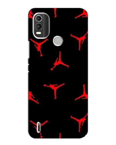 Чехол для Nokia C21 Plus с картинкой «Jordan Red Pattern»