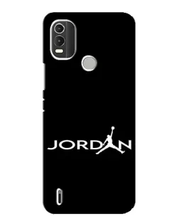 Чехол для Nokia C21 Plus с картинкой «Jordan White Logo»