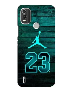 Чехол для Nokia C21 Plus с картинкой «Jordan Cyan 23»