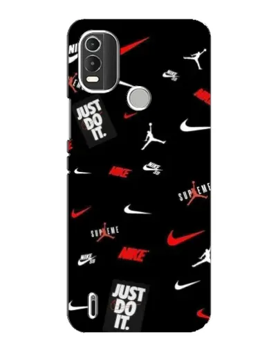 Чехол для Nokia C21 Plus с картинкой «Nike Mix Pattern»