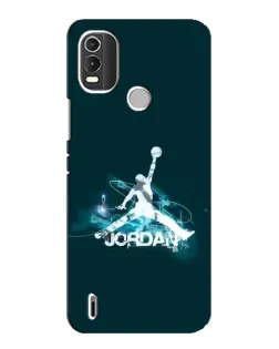 Чехол для Nokia C21 Plus с картинкой «Jordan Blue Fire»