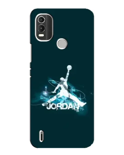 Чехол для Nokia C21 Plus с картинкой «Jordan Blue Fire»