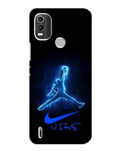 Чехол для Nokia C21 Plus с картинкой «Jordan Neon Blue»