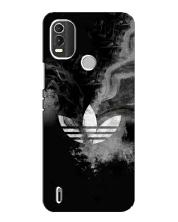 Чехол для Nokia C21 Plus с картинкой «Абстрактный дым Adidas»