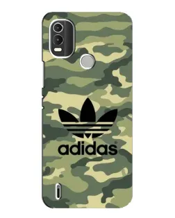 Чехол для Nokia C21 Plus с картинкой «Милитари стиль Adidas»