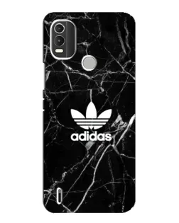 Чехол для Nokia C21 Plus с картинкой «Белый мрамор Adidas»