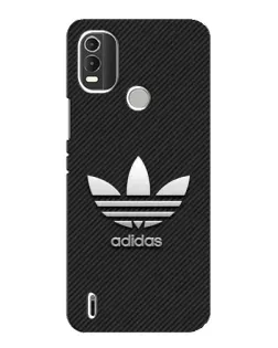 Чехол для Nokia C21 Plus с картинкой «Adidas Карбоновая текстура»