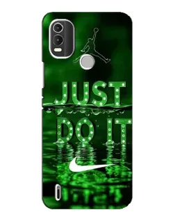 Чохол для Nokia C21 Plus з картинкою «Зелений неоновий Nike»