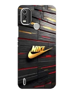 Чохол для Nokia C21 Plus з картинкою «Золотий Nike на металі»