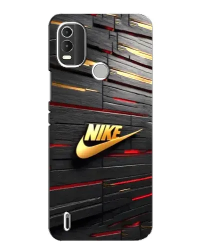 Чохол для Nokia C21 Plus з картинкою «Золотий Nike на металі»