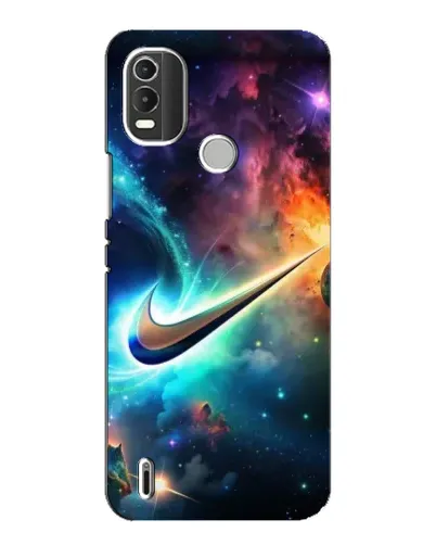 Чохол для Nokia C21 Plus з картинкою «Космічний Nike Swoosh»