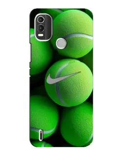 Чохол для Nokia C21 Plus з картинкою «Тенісні м'ячі Найк»