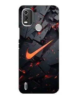 Чохол для Nokia C21 Plus з картинкою «Nike — ефект розломів»