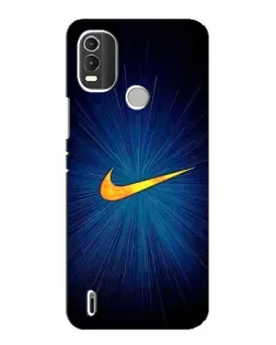 Чехол для Nokia C21 Plus с картинкой «Синий пульс Nike»