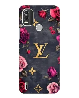 Чохол для Nokia C21 Plus з картинкою «Квітковий Louis Vuitton»
