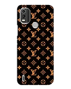 Чохол для Nokia C21 Plus з картинкою «Золота монограма LV»