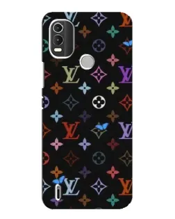 Чохол для Nokia C21 Plus з картинкою «Кольорова монограма LV»