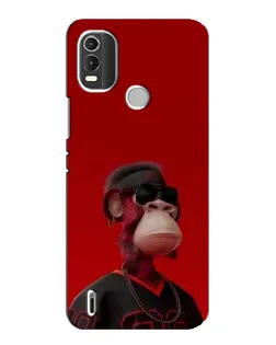 Чохол для Nokia C21 Plus з картинкою «Bored Ape в червоному»