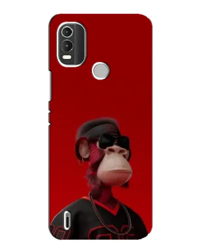 Чохол для Nokia C21 Plus з картинкою «Bored Ape в червоному»