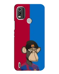 Чохол для Nokia C21 Plus з картинкою «Bored Ape — фанат Барси»