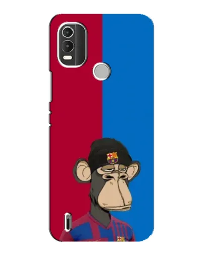 Чохол для Nokia C21 Plus з картинкою «Bored Ape — фанат Барси»