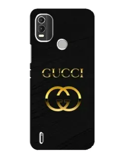 Чохол для Nokia C21 Plus з картинкою «Золотий логотип Gucci»