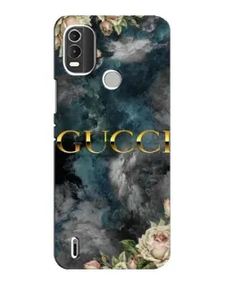 Чохол для Nokia C21 Plus з картинкою «Абстрактні квіти Gucci»