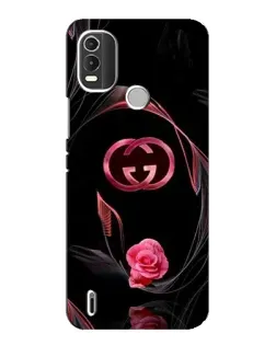 Чохол для Nokia C21 Plus з картинкою «Gucci — неонова троянда»