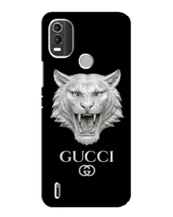Чехол для Nokia C21 Plus с картинкой «Gucci — серебряный лев»