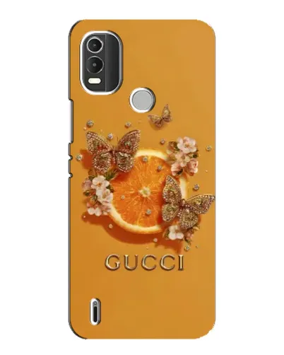Чехол для Nokia C21 Plus с картинкой «Gucci — золотые бабочки» Чехол для Nokia C21 Plus с картинкой «Gucci — золотые бабочки»