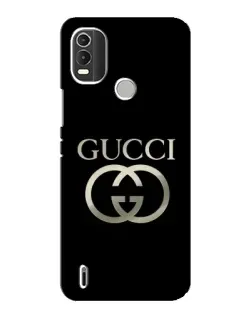 Чехол для Nokia C21 Plus с картинкой «Gucci — золото на черном»