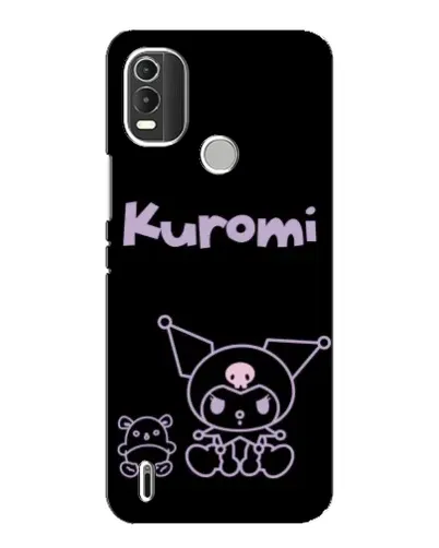 Чохол для Nokia C21 Plus з картинкою «Kuromi — чорний мінімалізм»