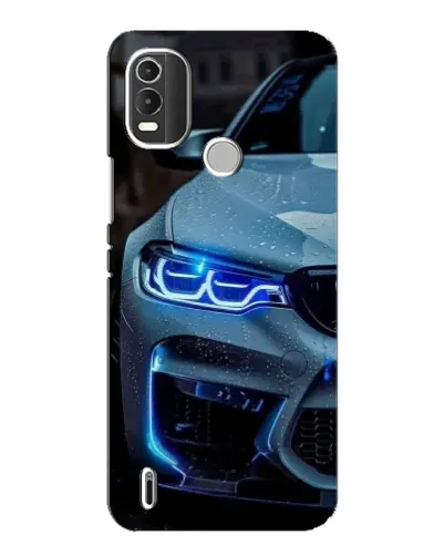 Чохол для Nokia C21 Plus з картинкою «Погляд BMW з синіми фарами»