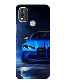 Чохол для Nokia C21 Plus з картинкою «Блакитна BMW M4»